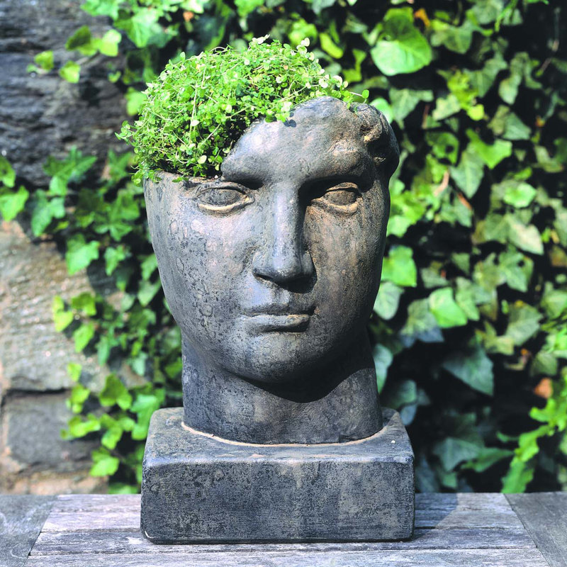 Bloomsbury Market Garden Terrace Cast Stone Statue Planter & Reviews Wayfair